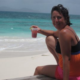 Caribbean Sailing Charters | Jennifer in the sand.