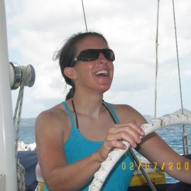 Caribbean Sailing Charters | Miranda at the helm